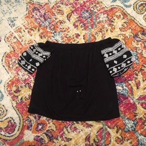 Old Navy,Black, off the shoulder top WORN ONCE